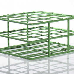 Bel-Art Poxygrid “Half-Size” Test Tube Rack; For 16-20mm Tubes, 20 Places, Green