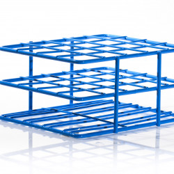 Bel-Art Poxygrid “Half-Size” Test Tube Rack; For 16-20mm Tubes, 20 Places, Blue