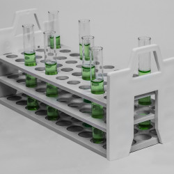 Bel-Art Stack Rack Test Tube Rack; For 13-16mm Tubes, 40 Places, Polypropylene