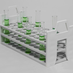 Bel-Art Stack Rack Test Tube Rack; For 16-20mm Tubes, 40 Places, Polypropylene