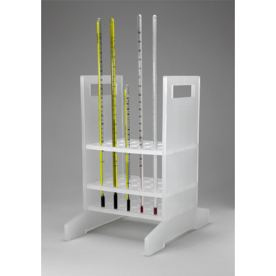 Bel-Art Thermometer Rack; 25 Places, 5⁷/₈ x 8³/₈ x 9⁷/₈ in., Polypropylene