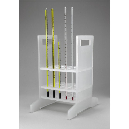 Bel-Art Thermometer Rack; 25 Places, 5⁷/₈ x 8³/₈ x 9⁷/₈ in., Polypropylene Bel-Art Thermometer Rack; 25 Places, 5⁷/₈ x 8³/₈ x 9⁷/₈ in., Polypropylene