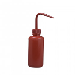 Bel-Art Red 250ml (8oz) Polyethylene Wash Bottles; Polypropylene Cap, 28mm Closure (Pack of 6)