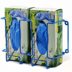 Bel-Art Poxygrid Glove Dispenser Rack; Double Box Holder, 12 x 4¼ x 8¼ in., Blue