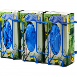 Bel-Art Poxygrid Glove Dispenser Rack; Triple Box Holder, 17½ x 4¼ x 8¼ in., Blue