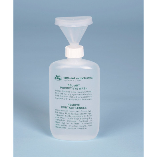 Bel-Art Pocket-Size Emergency Eye Wash Bottle; 120ml, Polyethylene Bel-Art Pocket-Size Emergency Eye Wash Bottle; 120ml, Polyethylene