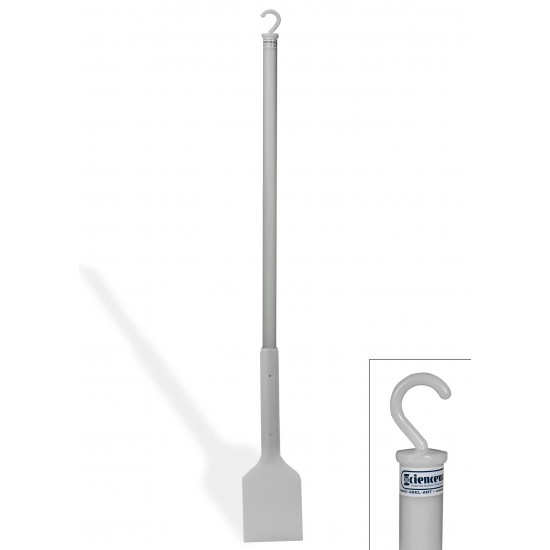 Bel-Art Soft Plastic Scraper; 36 in. Handle, 5 x 6 in. Blade, White Bel-Art Soft Plastic Scraper; 36 in. Handle, 5 x 6 in. Blade, White