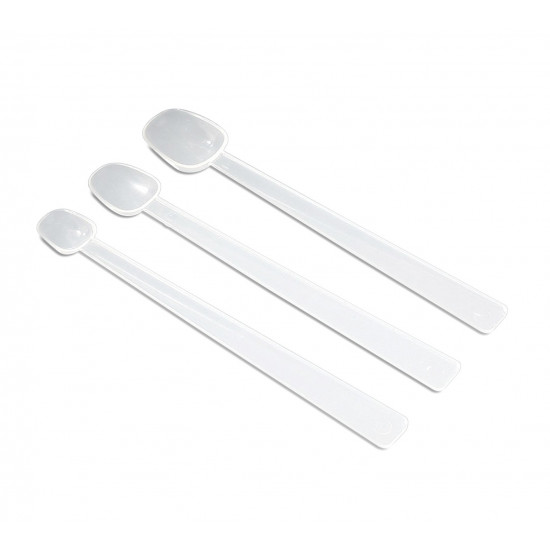 Bel-Art Earth-Friendly Long Handle Sampling Spoon; 4.93ml (1 tsp), PLA Resin (Pack of 10)