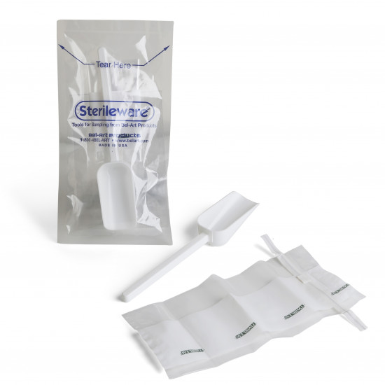 Bel-Art Sterileware Scoop an’ Bag Sampler; 60ml (2oz), Sterile Plastic, Individually Sealed (Pack of 50) Bel-Art Sterileware Scoop an’ Bag Sampler; 60ml (2oz), Sterile Plastic, Individually Sealed (Pack of 50)