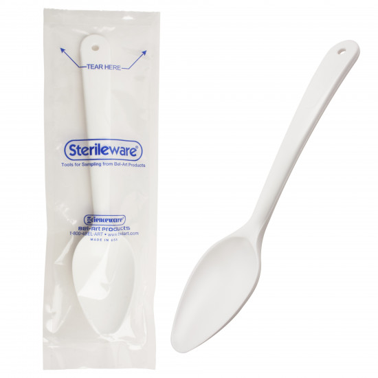Bel-Art Sterileware Large Sterile Sampling Spoon; 30ml (1oz), Sterile Plastic, Individually Wrapped (Pack of 25) Bel-Art Sterileware Large Sterile Sampling Spoon; 30ml (1oz), Sterile Plastic, Individually Wrapped (Pack of 25)