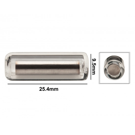 Bel-Art Pyrex Magnetic Stirring Bar; Glass Encapsulated, 25.4 x 9.5mm
