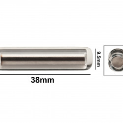 Bel-Art Pyrex Magnetic Stirring Bar; Glass Encapsulated, 38 x 9.5mm