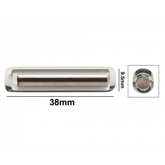 Bel-Art Pyrex Magnetic Stirring Bar; Glass Encapsulated, 38 x 9.5mm