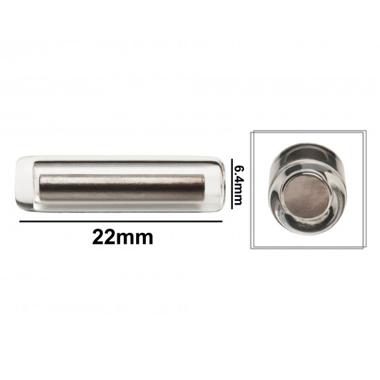 Bel-Art Pyrex Magnetic Stirring Bar; Glass Encapsulated, 22 x 6.4mm