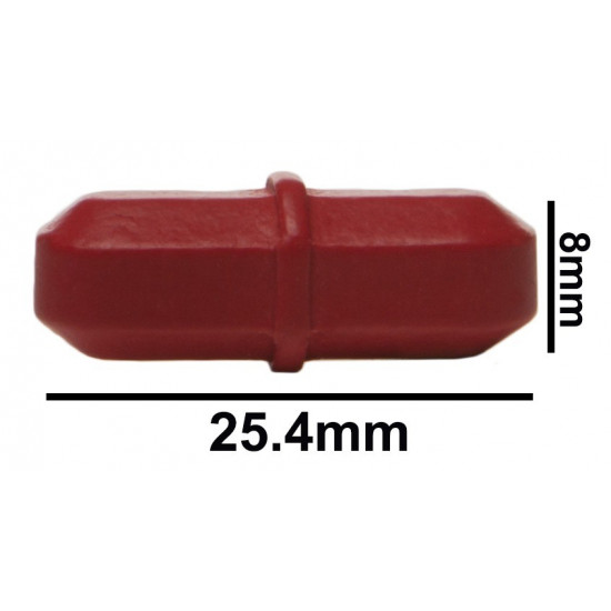 Bel-Art Spinbar Teflon Octagon Magnetic Stirring Bar; 25.4 x 8mm, Red