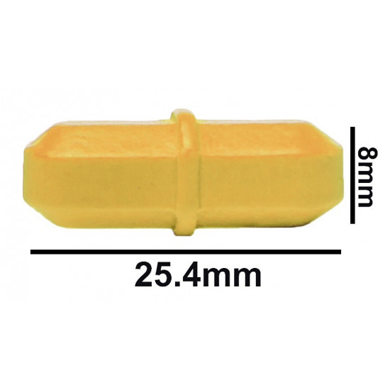 Bel-Art Spinbar Teflon Octagon Magnetic Stirring Bar; 25.4 x 8mm, Yellow