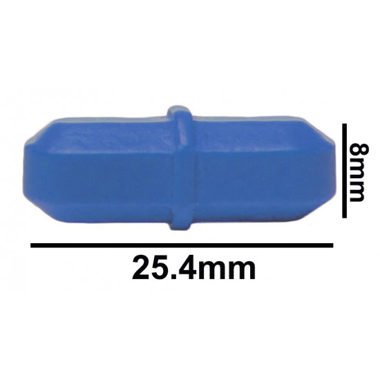Bel-Art Spinbar Teflon Octagon Magnetic Stirring Bar; 25.4 x 8mm, Blue