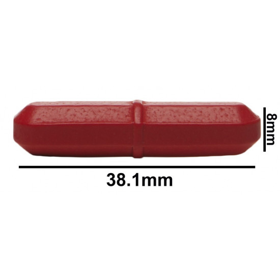 Bel-Art Spinbar Teflon Octagon Magnetic Stirring Bar; 38.1 x 8mm, Red