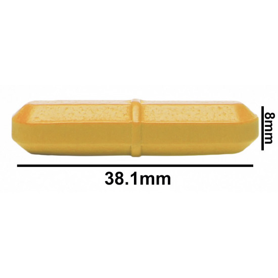 Bel-Art Spinbar Teflon Octagon Magnetic Stirring Bar; 38.1 x 8mm, Yellow