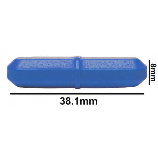 Bel-Art Spinbar Teflon Octagon Magnetic Stirring Bar; 38.1 x 8mm, Blue