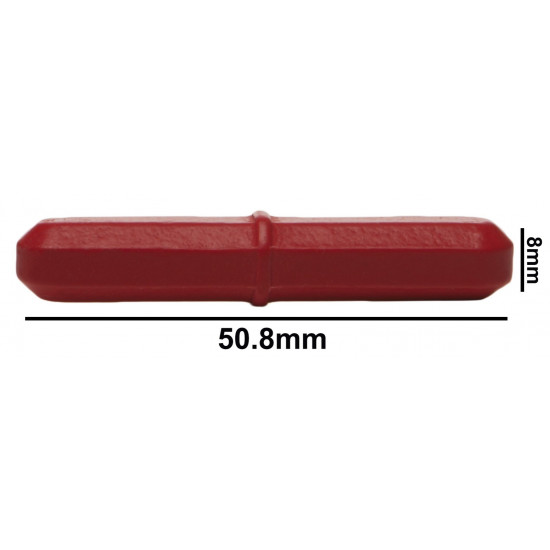 Bel-Art Spinbar Teflon Octagon Magnetic Stirring Bar; 50.8 x 8mm, Red