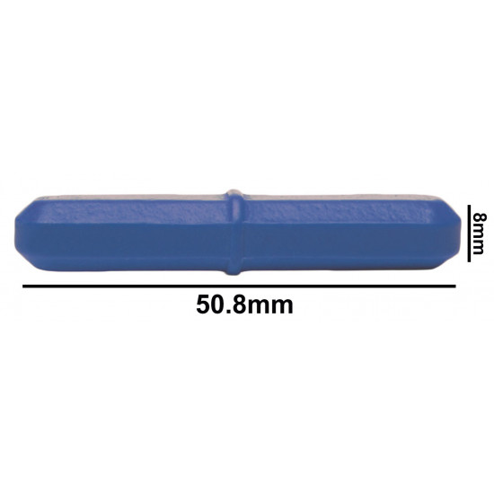 Bel-Art Spinbar Teflon Octagon Magnetic Stirring Bar; 50.8 x 8mm, Blue