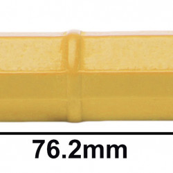 Bel-Art Spinbar Teflon Octagon Magnetic Stirring Bar; 76.2 x 12.7mm, Yellow