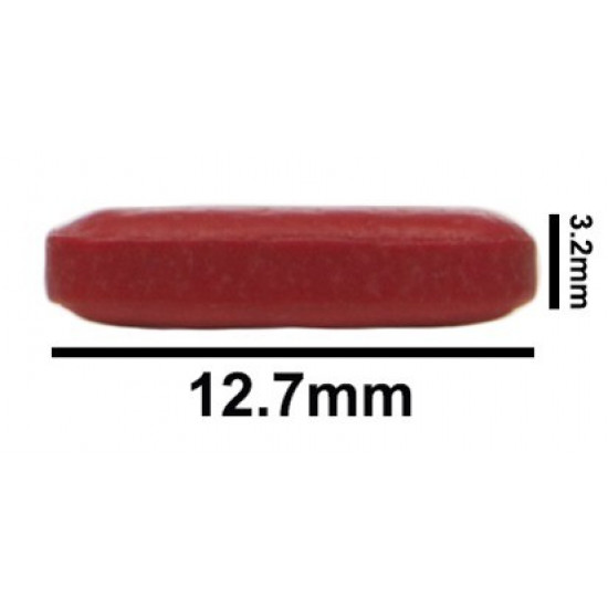 Bel-Art Spinbar Teflon Octagon Magnetic Stirring Bar; 12.7 x 3.2mm, Red
