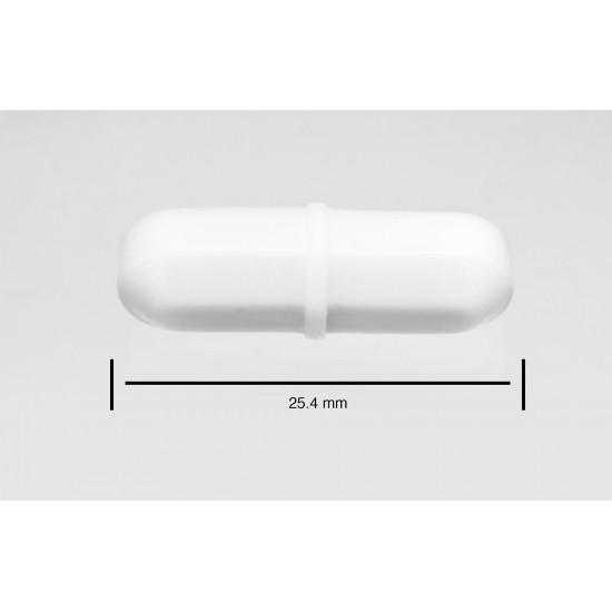 Bel-Art Spinbar Teflon Octagon Magnetic Stirring Bar; 25.4 x 8mm, White