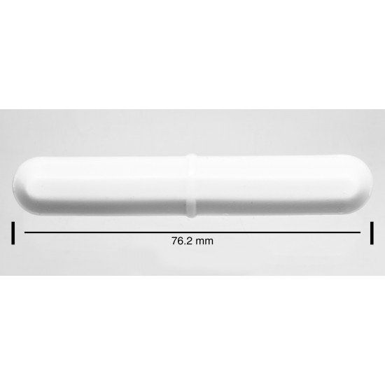Bel-Art Spinbar Teflon Octagon Magnetic Stirring Bar; 76.2 x 12.7mm, White
