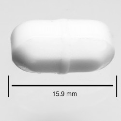 Bel-Art Spinbar Teflon Octagon Magnetic Stirring Bar; 15.9 x 8mm, White