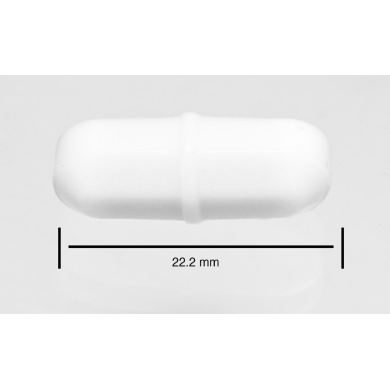 Bel-Art Spinbar Teflon Octagon Magnetic Stirring Bar; 22.2 x 8mm, White