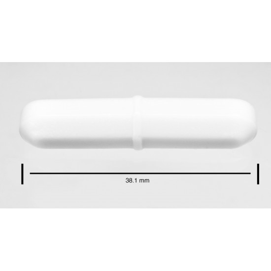 Bel-Art Spinbar Teflon Octagon Magnetic Stirring Bar; 38.1 x 8mm, White