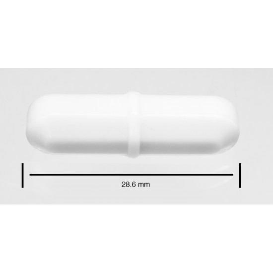 Bel-Art Spinbar Teflon Octagon Magnetic Stirring Bar; 28.6 x 8mm, White