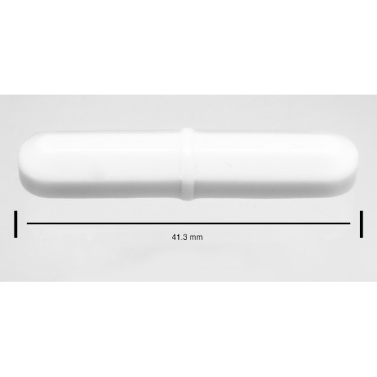 Bel-Art Spinbar Teflon Octagon Magnetic Stirring Bar; 41.3 x 8mm, White