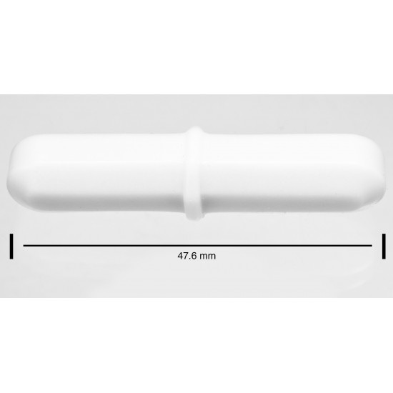 Bel-Art Spinbar Teflon Octagon Magnetic Stirring Bar; 47.6 x 9.5mm, White