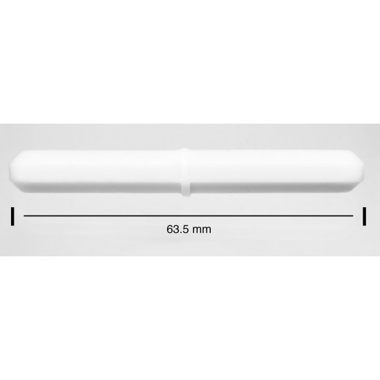 Bel-Art Spinbar Teflon Octagon Magnetic Stirring Bar; 63.5 x 8mm, White