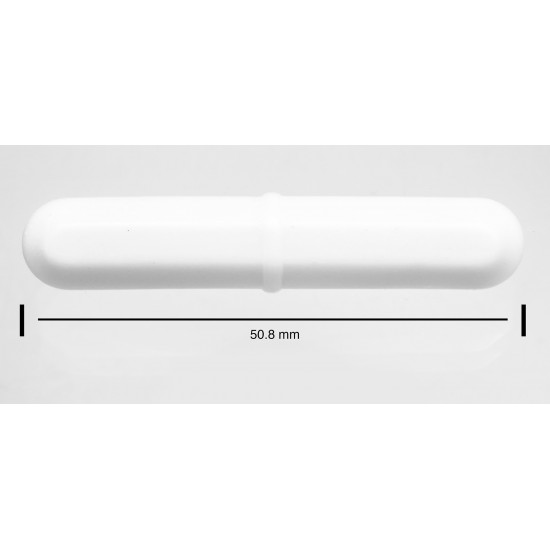 Bel-Art Spinbar Teflon Octagon Magnetic Stirring Bar; 50.8 x 9.5mm, White