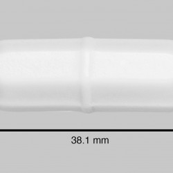 Bel-Art Spinbar Teflon Octagon Magnetic Stirring Bar; 38.1 x 12.7mm, White