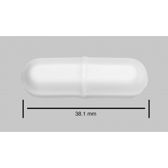 Bel-Art Spinbar Teflon Octagon Magnetic Stirring Bar; 38.1 x 12.7mm, White