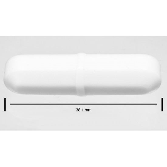 Bel-Art Spinbar Teflon Octagon Magnetic Stirring Bar; 38.1 x 9.5mm, White