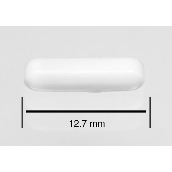 Bel-Art Spinbar Teflon Octagon Magnetic Stirring Bar; 12.7 x 3.2mm, White