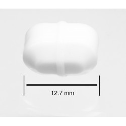 Bel-Art Spinbar Teflon Octagon Magnetic Stirring Bar; 12.7 x 8mm, White