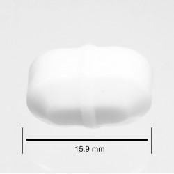 Bel-Art Spinbar Teflon Octagon Magnetic Stirring Bar; 15.9 x 9.5mm, White