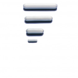 Bel-Art Spinbar Teflon Disposable Polygon Magnetic Stirring Bars; 41.3 x 8mm, White (Pack of 100)