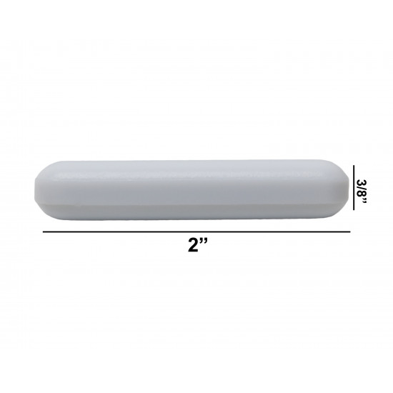 Bel-Art Spinbar Teflon Polygon Magnetic Stirring Bar; 2 x ⅜ in., White, without Pivot Ring