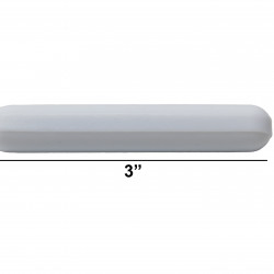 Bel-Art Spinbar Teflon Polygon Magnetic Stirring Bar; 3 x ½ in., White, without Pivot Ring