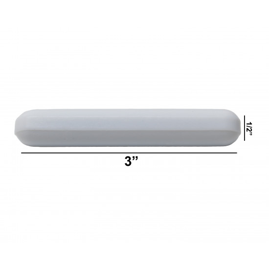 Bel-Art Spinbar Teflon Polygon Magnetic Stirring Bar; 3 x ½ in., White, without Pivot Ring