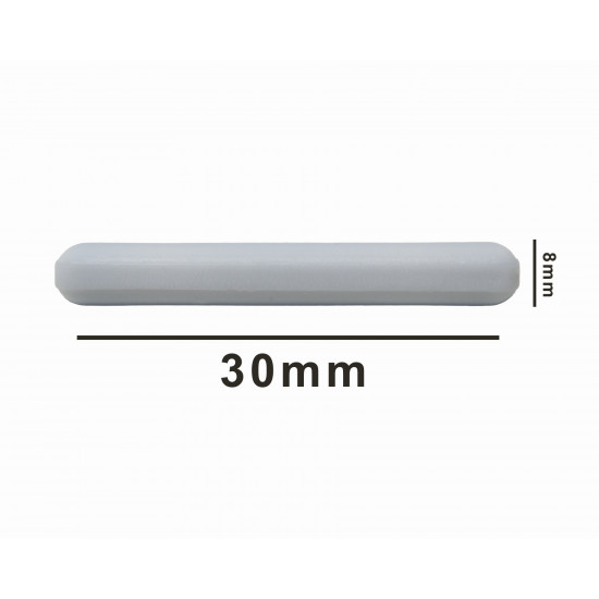 Bel-Art Spinbar Teflon Polygon Magnetic Stirring Bar; 30 x 8mm, White, without Pivot Ring Bel-Art Spinbar Teflon Polygon Magnetic Stirring Bar; 30 x 8mm, White, without Pivot Ring