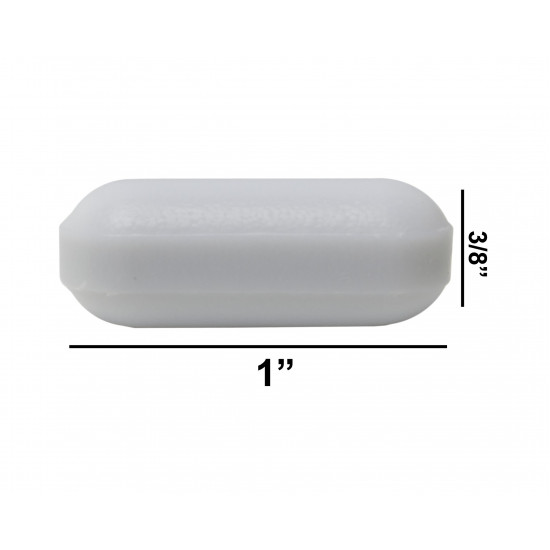 Bel-Art Spinbar Teflon Polygon Magnetic Stirring Bar; 1 x ⅜ in., White, without Pivot Ring